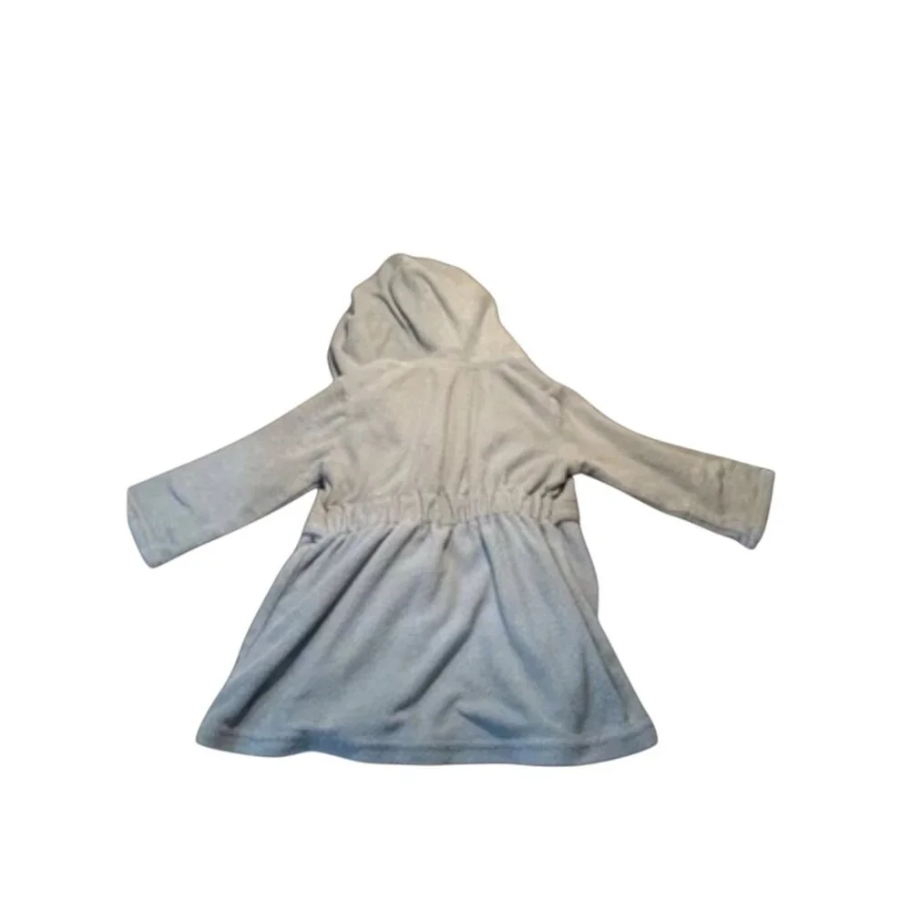 0-9 Mnth Hooded Baby Bathrobe Cute Animal Face Plush Terry Infant Robe With Belt